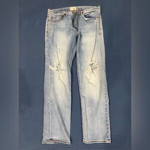 Men's Gap Slim Light Blue Distressed Jeans Cone Denim GOOD CONDITION (34x30)